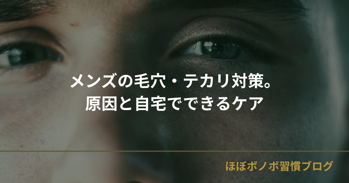 メンズの毛穴・テカリ対策。 原因と自宅でできるケア